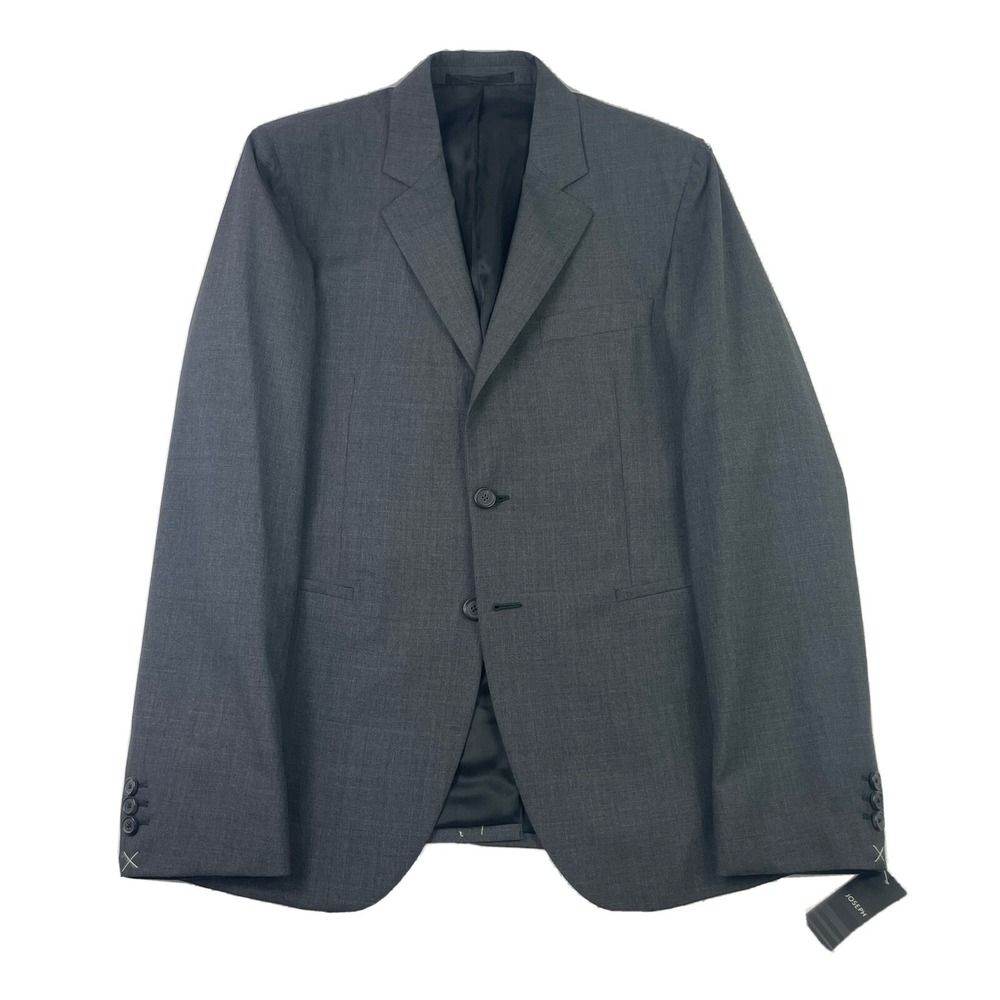 JOSEPH Venice Super 120s Gray Wool Mens Blazer Size 40R NWT